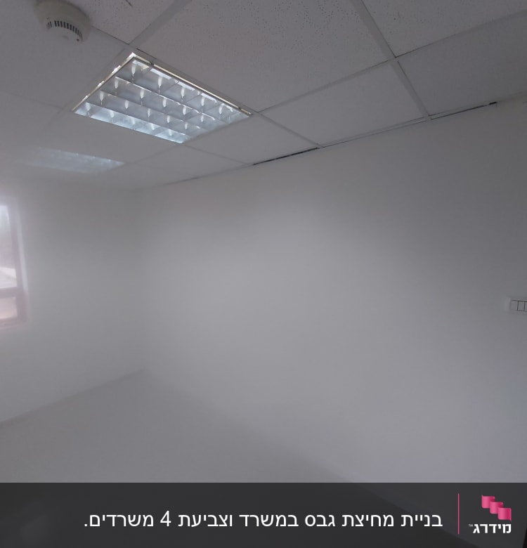 קיר גבס לבן עם מתג חשמל